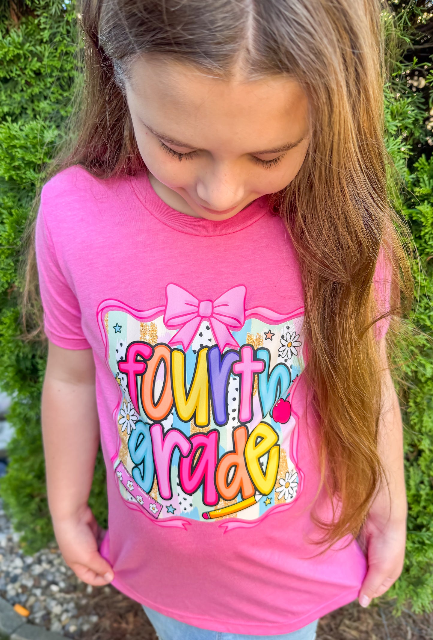Colorful Ribbon Grades COMFORT COLORS Tees | Youth Only | Put GRADE in note box! Pre-K to 6th