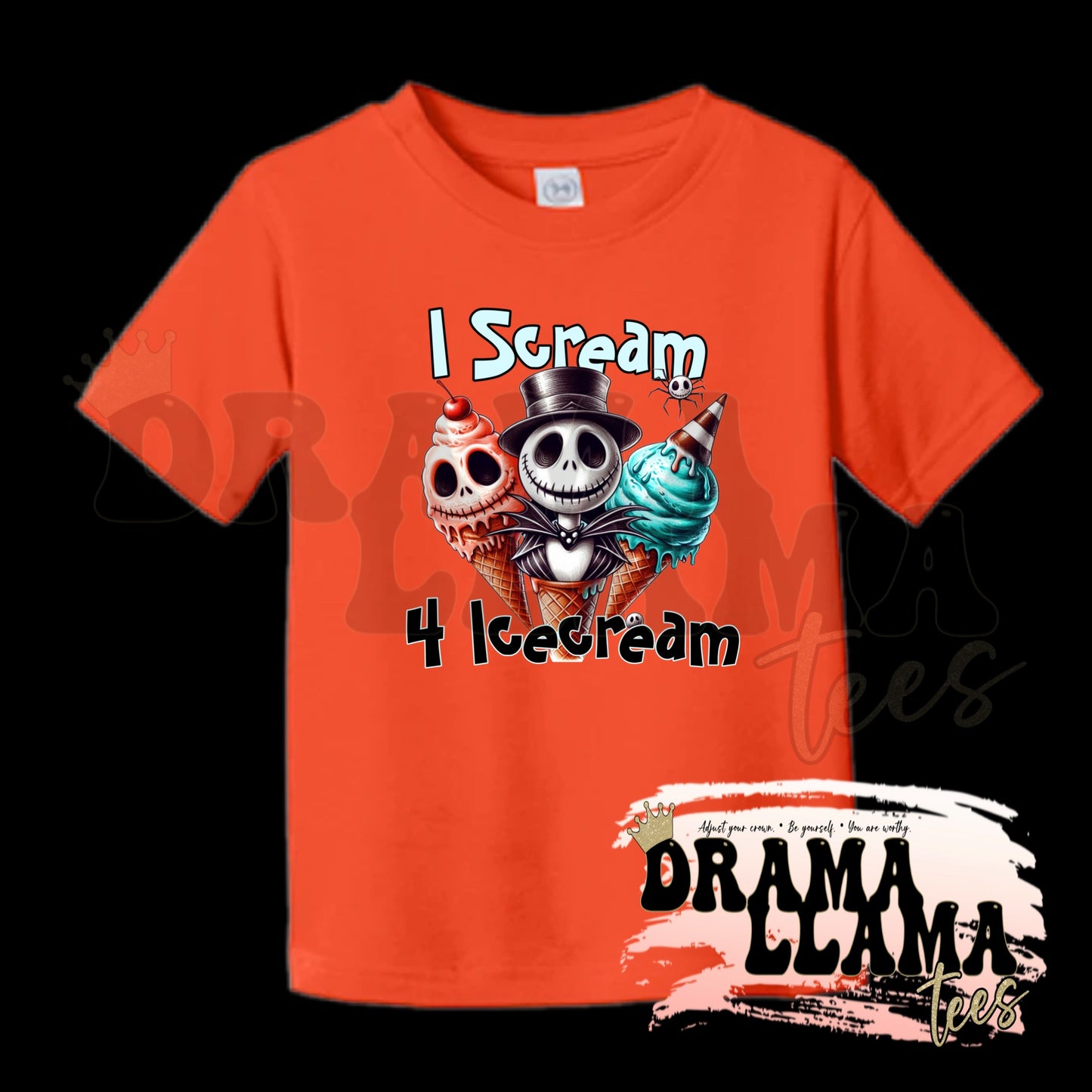 Toddler Spooky Drop 1 Tees- ORANGE