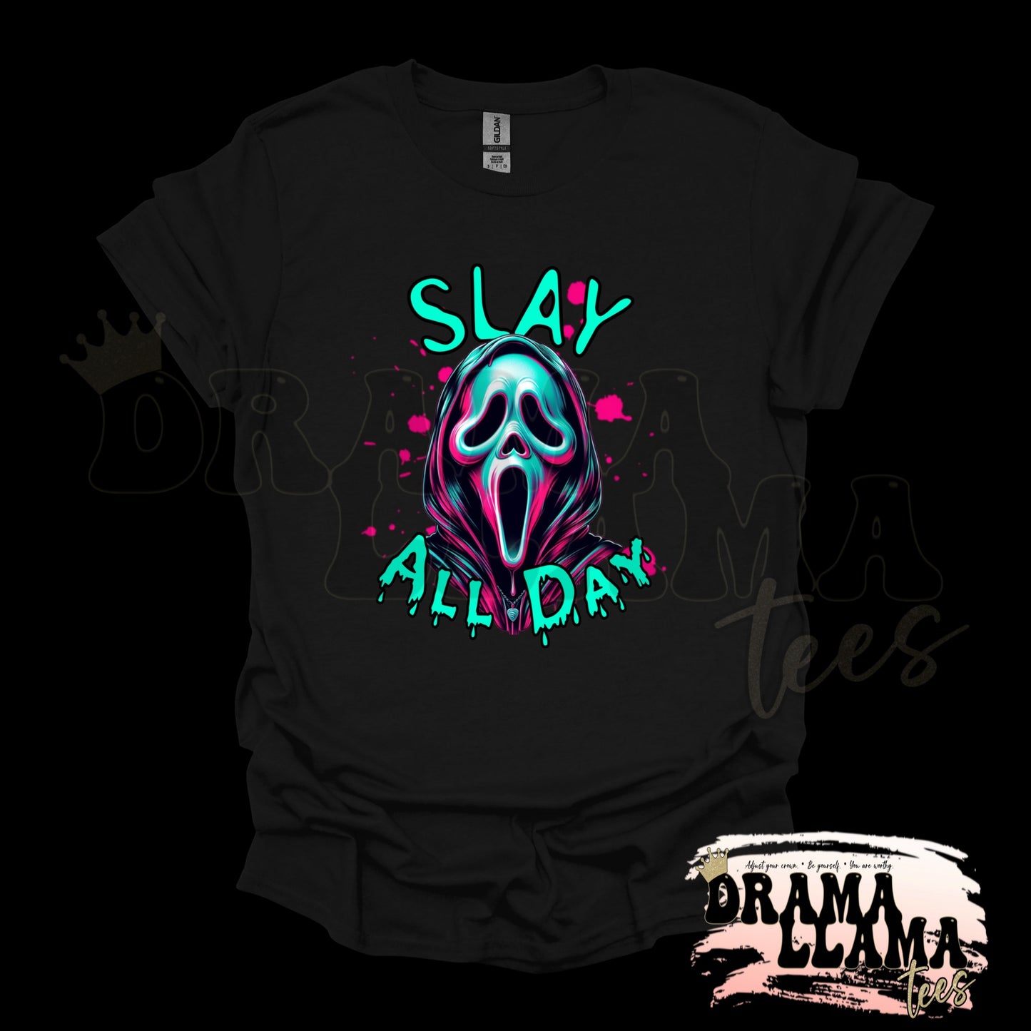 Adult Spooky Drop 1 Tees- BLACK