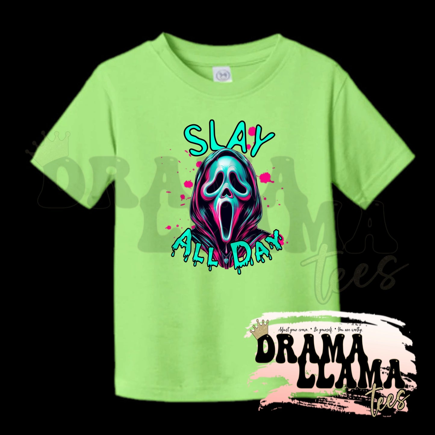 Toddler Spooky Drop 1 Tees- KEY LIME