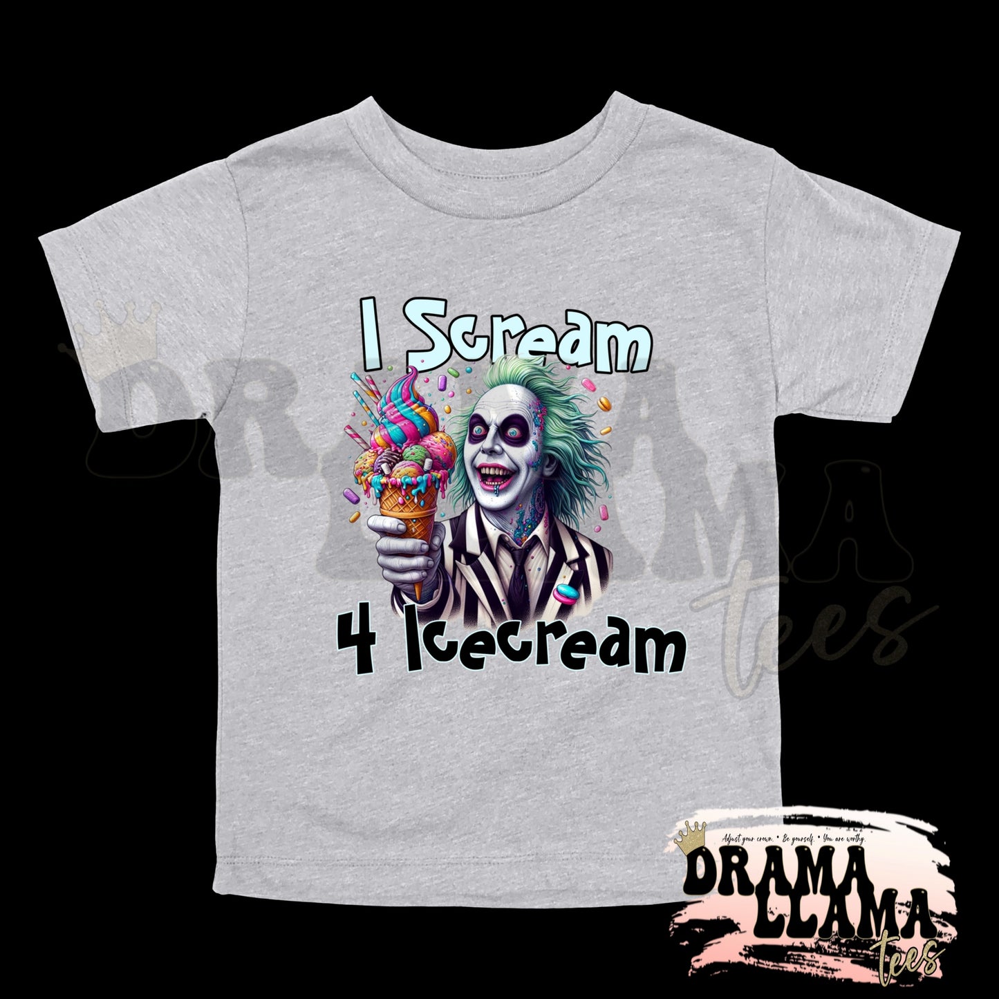 Toddler Spooky Drop 1 Tees- GREY