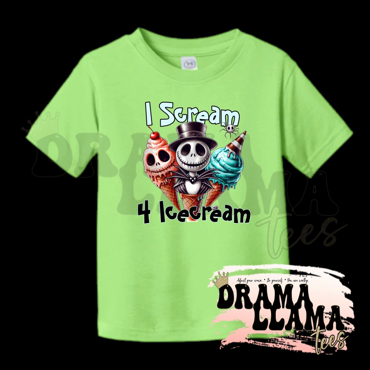 Toddler Spooky Drop 1 Tees- KEY LIME