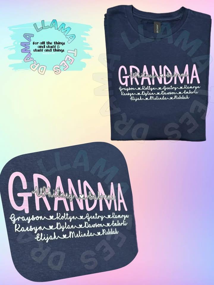Title Tees- ANY TITLE (Grandma, Mama, Mommy, Nana...etc) DLTPO