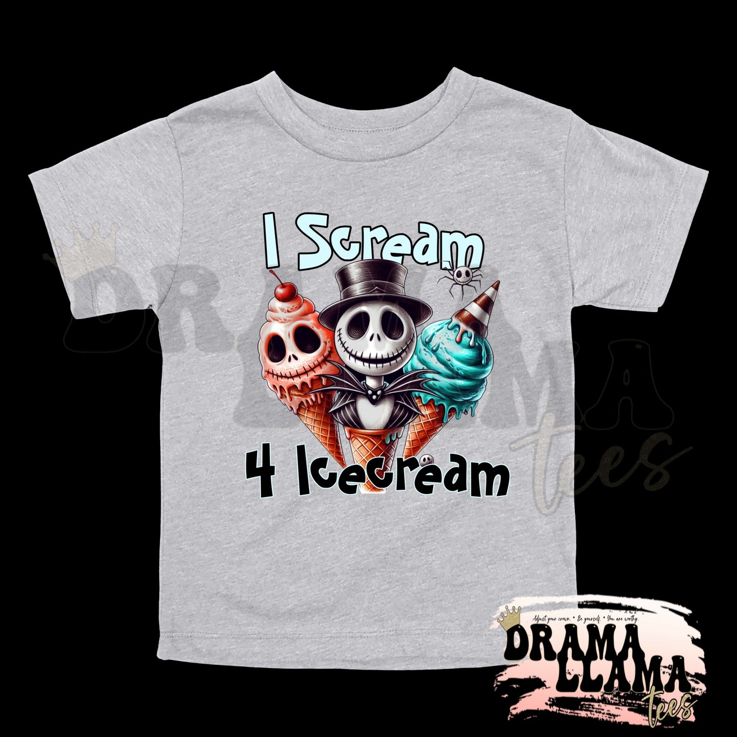 Toddler Spooky Drop 1 Tees- GREY