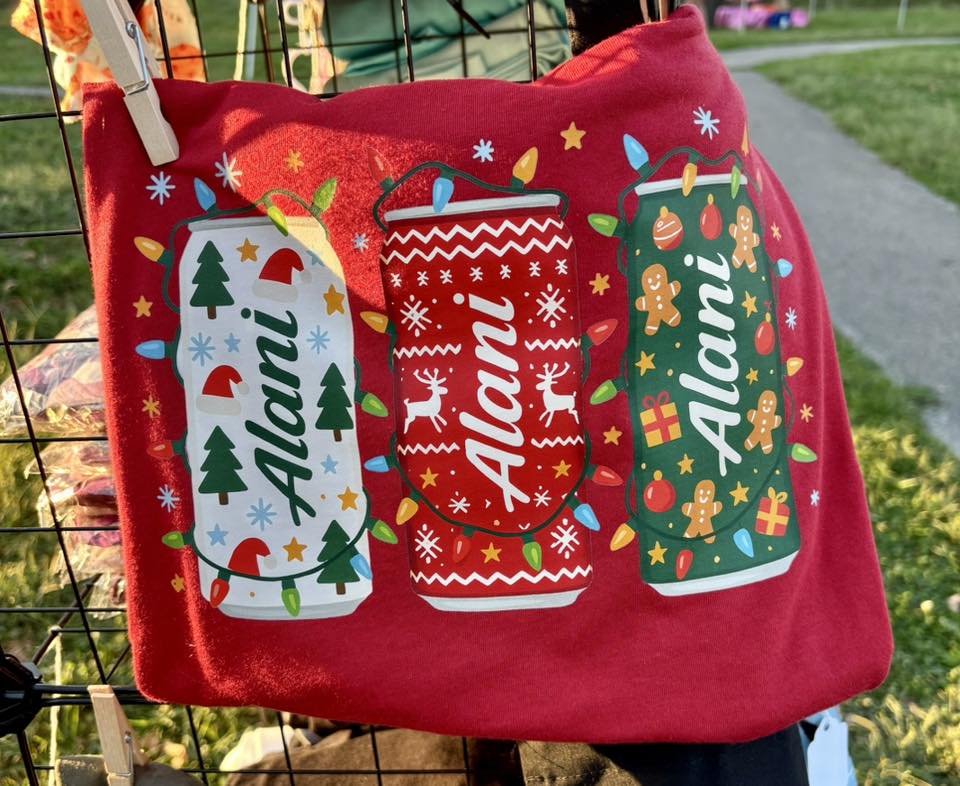 Adult Large Trendy Drink Christmas Short Sleeve Tee: Ready to Ship *SALE*