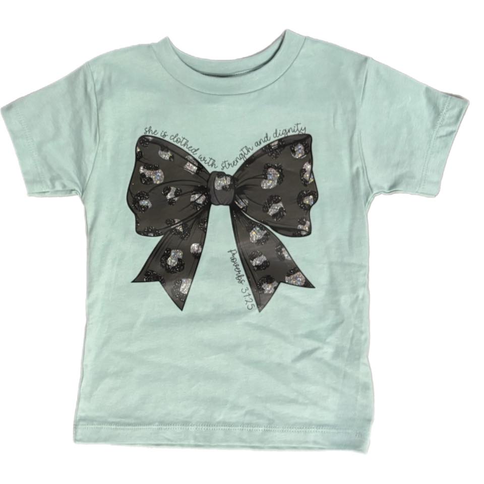 2T Clothed with Stength and Dignity Bow Tee *CLOSEOUT SALE* DLTee