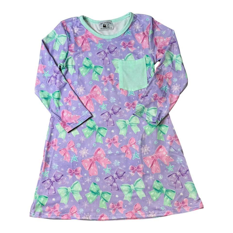 5-6 Snowy Bows Gown Exclusive *Ready to Ship!*