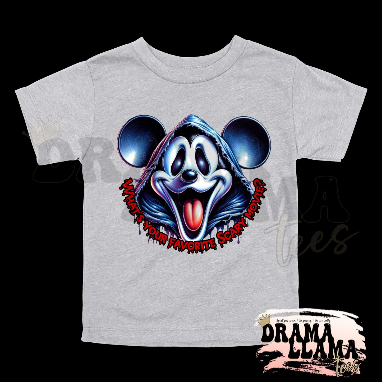 Toddler Spooky Drop 1 Tees- GREY