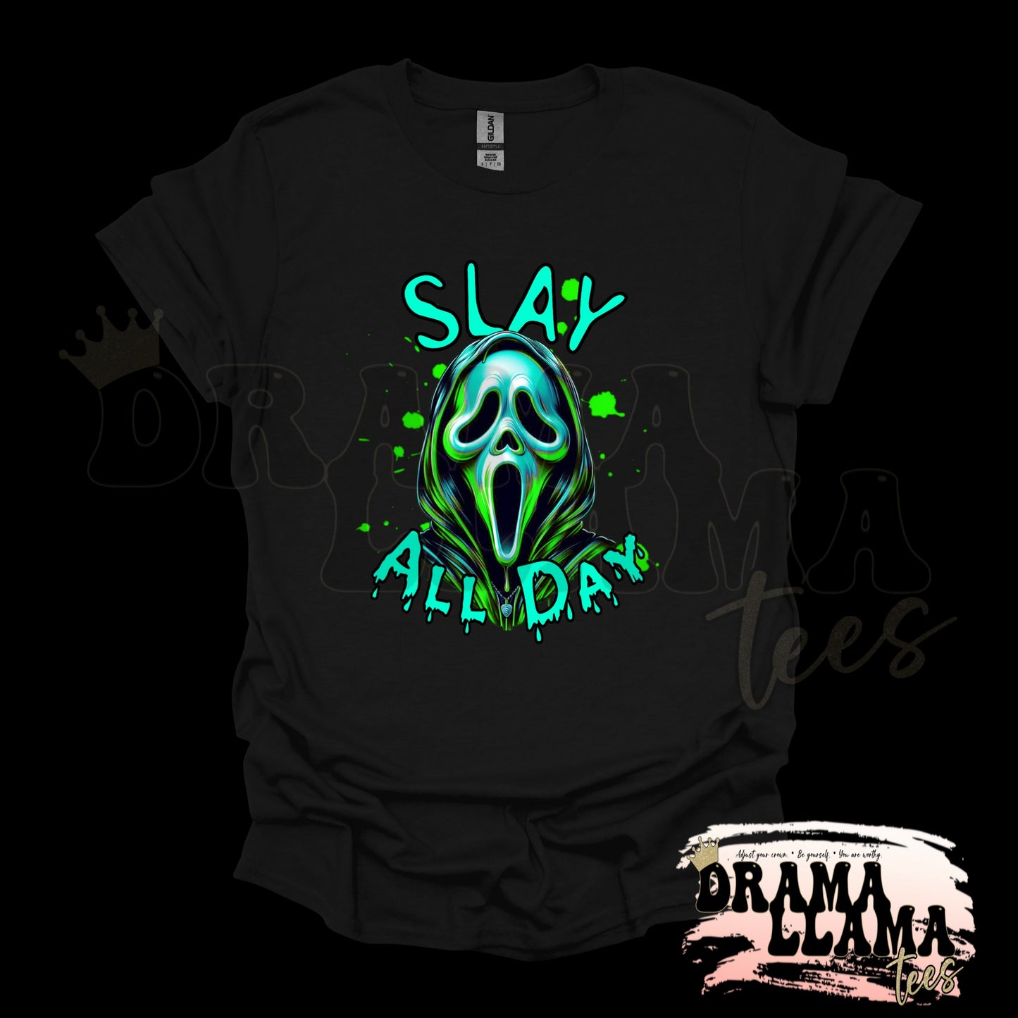 Adult Spooky Drop 1 Tees- BLACK