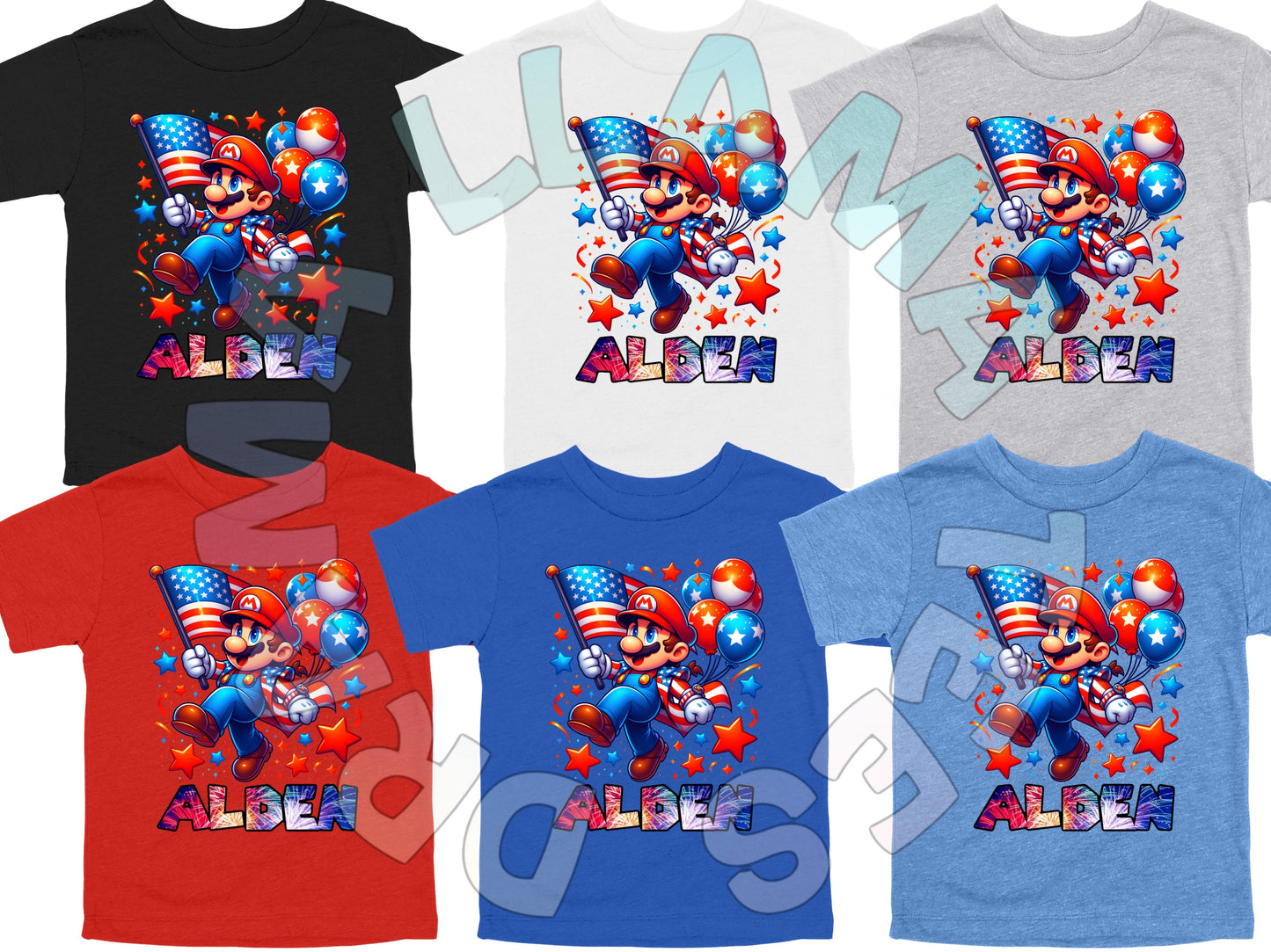 Fourth of July Character Tees *multiple color and pattern options*