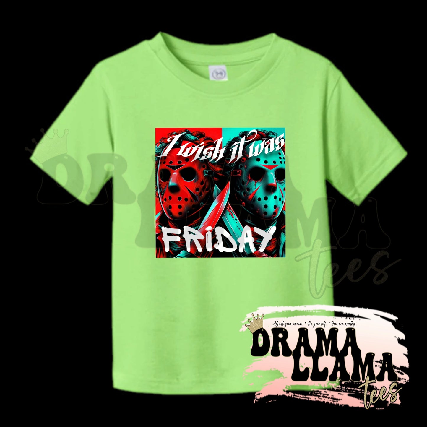 Toddler Spooky Drop 1 Tees- KEY LIME