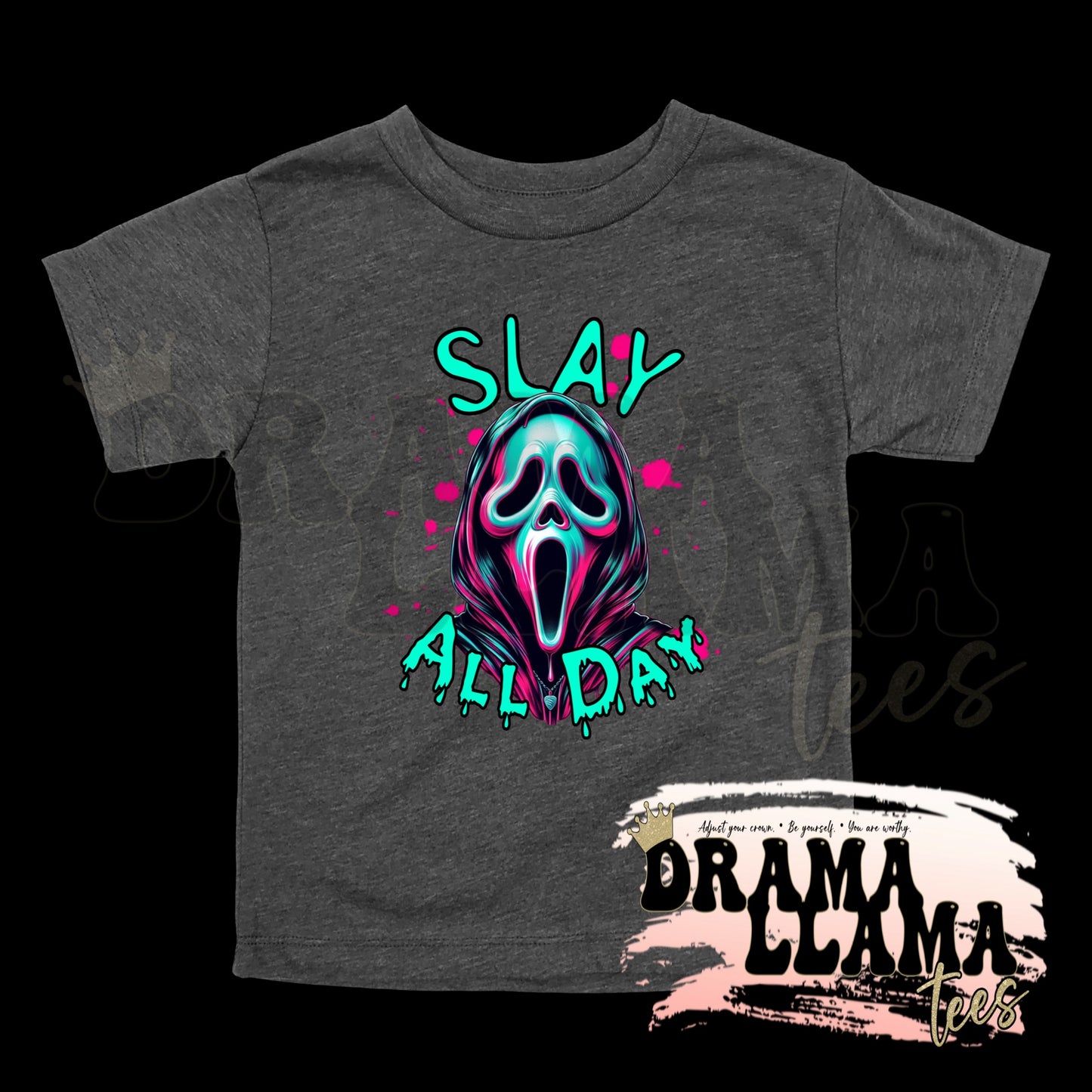 Toddler Spooky Drop 1 Tees- SLATE