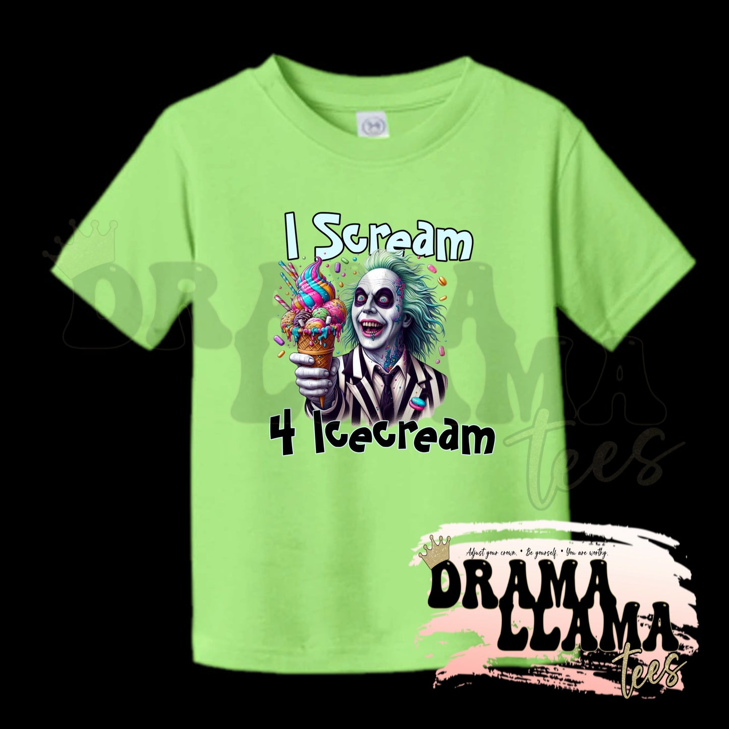 Toddler Spooky Drop 1 Tees- KEY LIME
