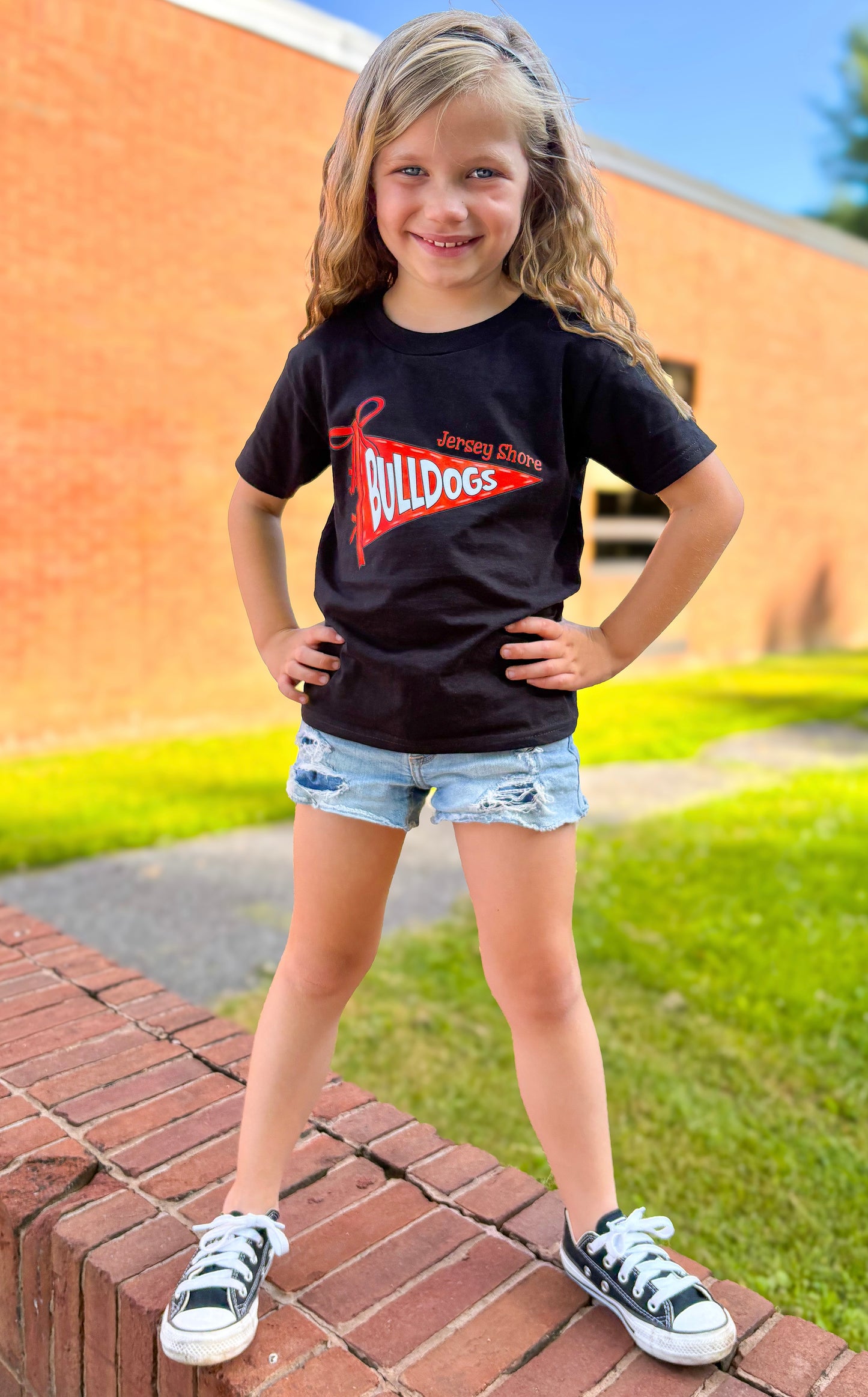 Pennant WITH BOW Spirit COMFORT COLORS Tees | Put team name/info in note box!!