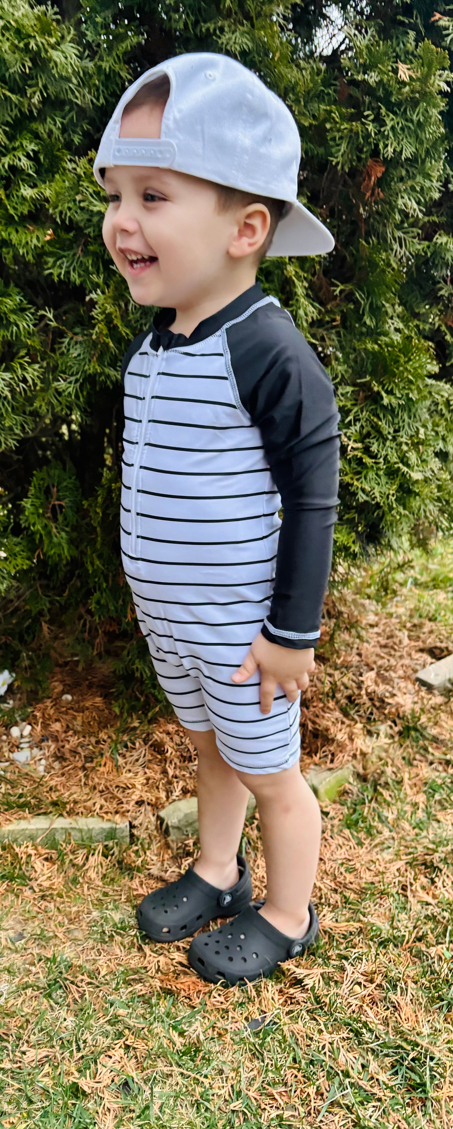 5T (fits like 4T) Striped Rashguard Swim *CLOSEOUT SALE*