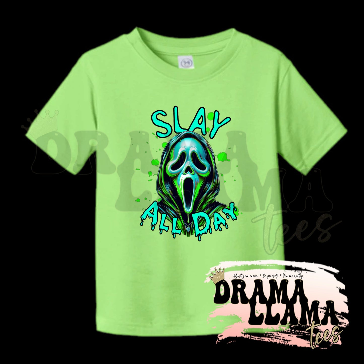 Toddler Spooky Drop 1 Tees- KEY LIME
