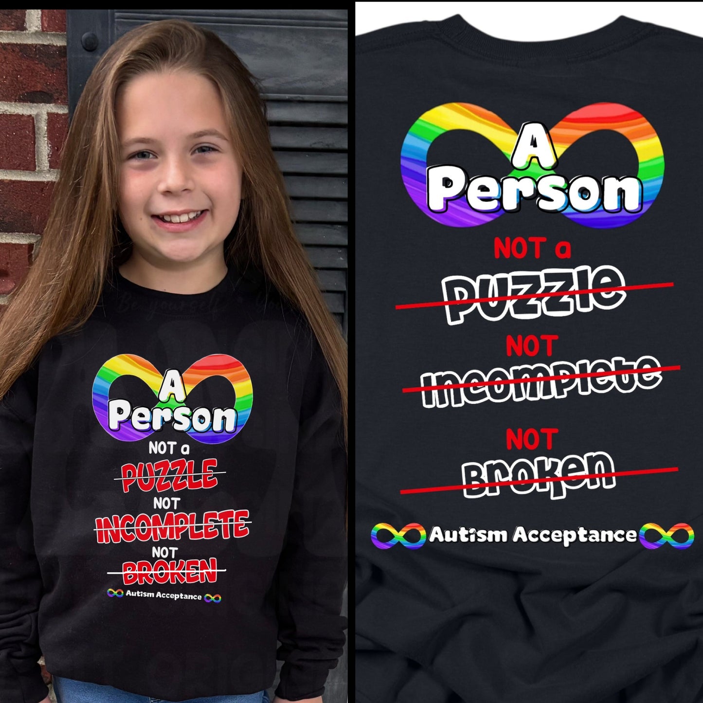 A Person NOT a PUZZLE Short Sleeves --FRONT ONLY--: DLTPO Exclusive Design