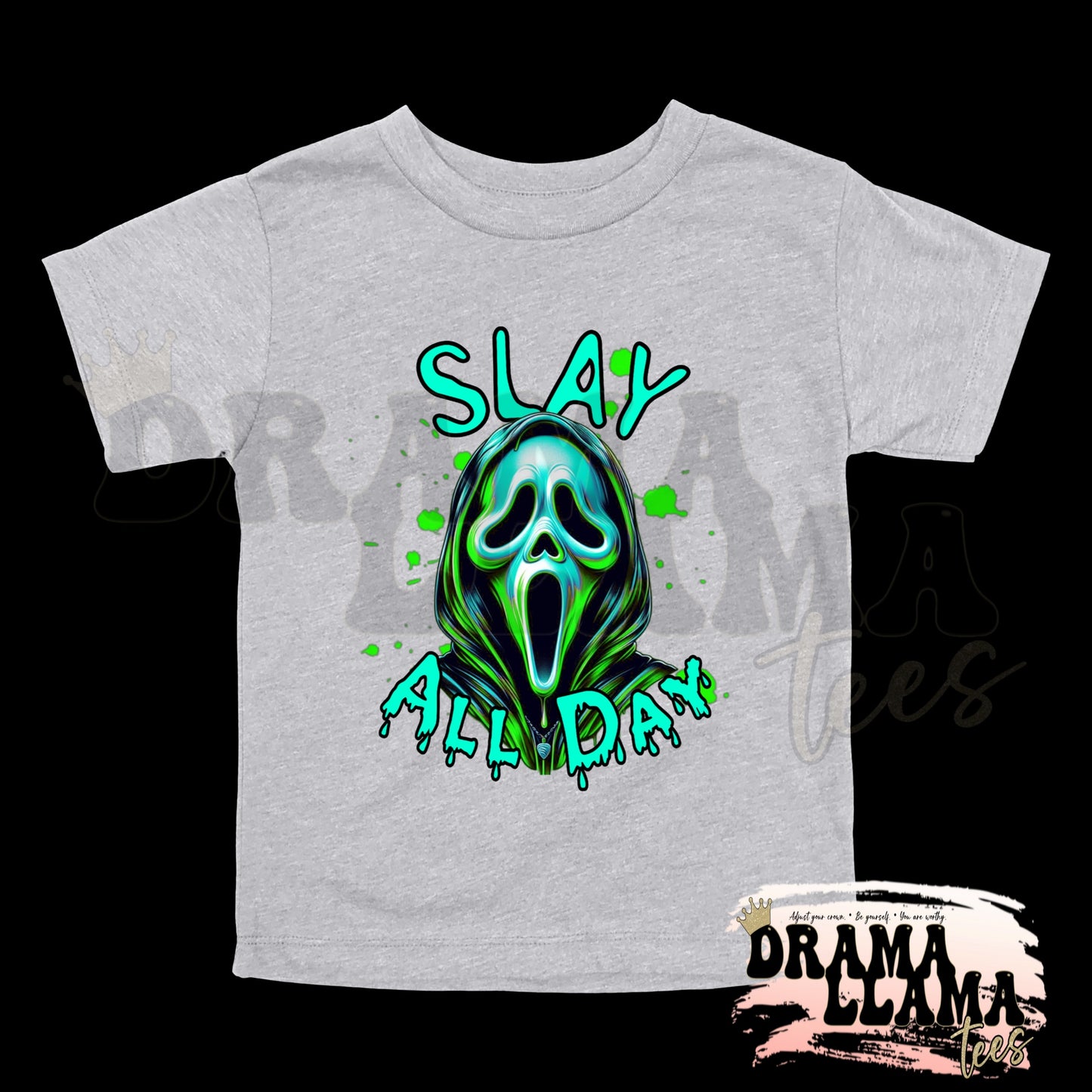 Toddler Spooky Drop 1 Tees- GREY