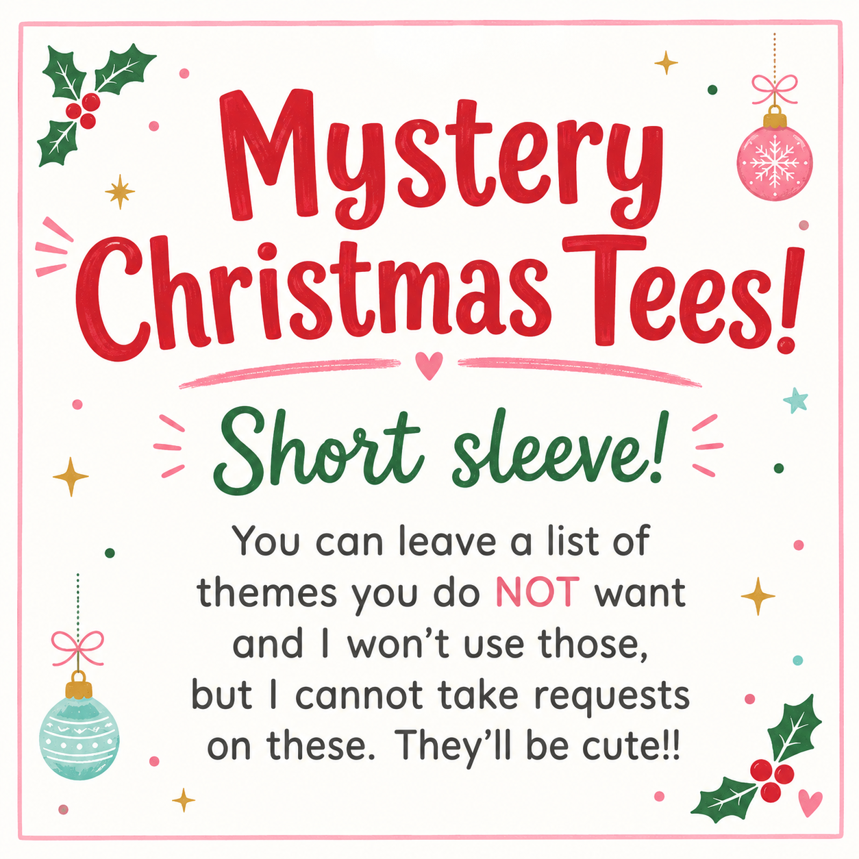 Drama Deal Day 4: MYSTERY CHRISTMAS TEE (Short Sleeve) | 6 PM - 11:59 PM EST ONLY!