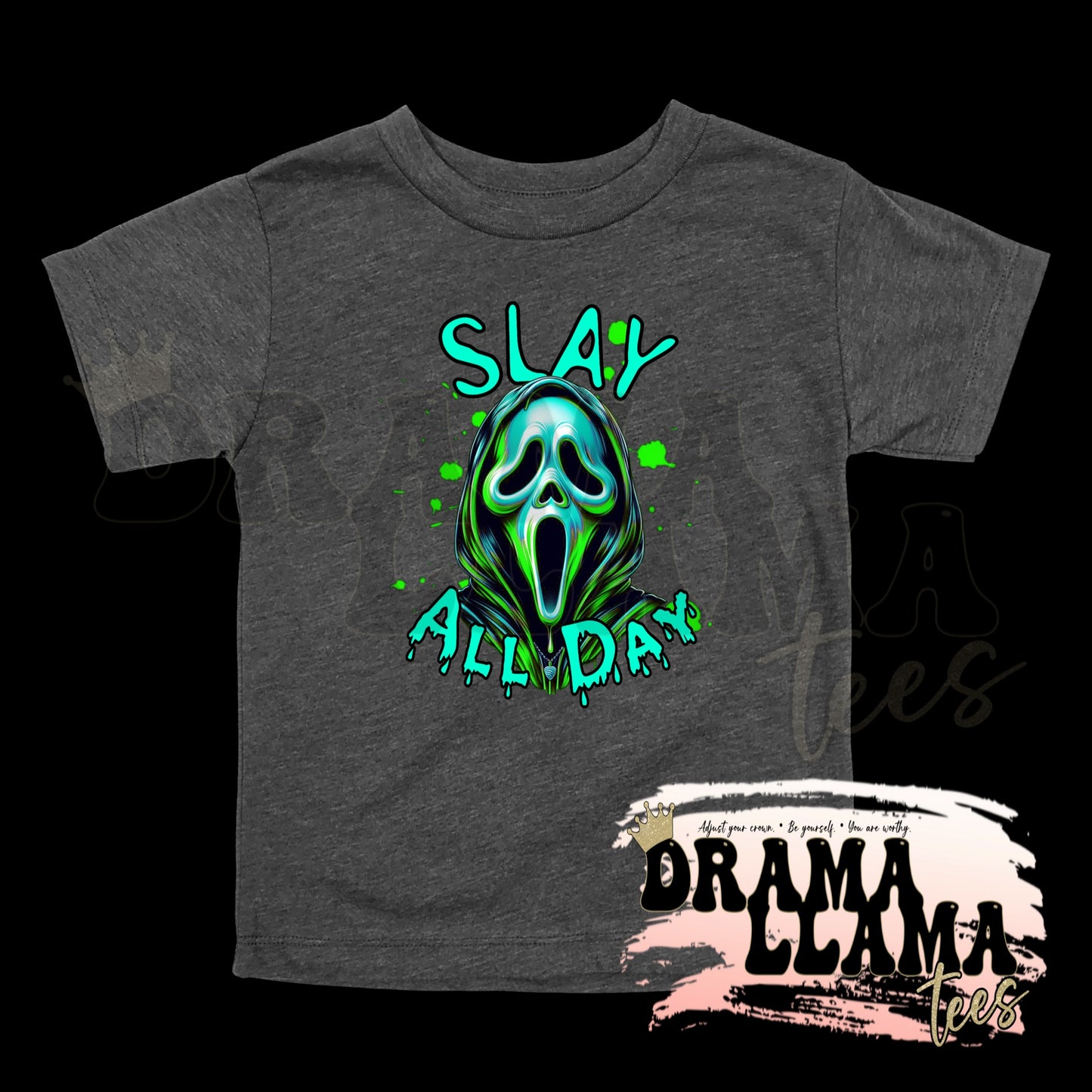 Toddler Spooky Drop 1 Tees- SLATE