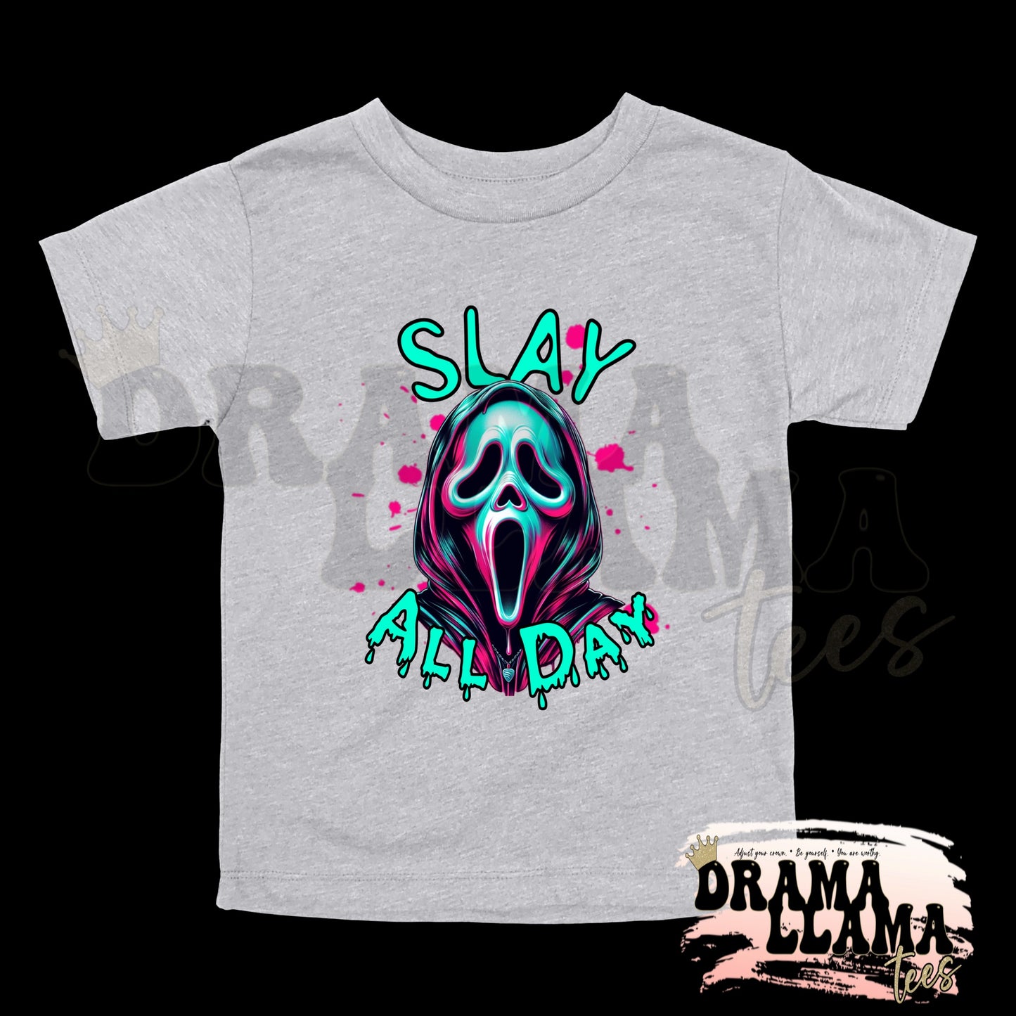 Toddler Spooky Drop 1 Tees- GREY