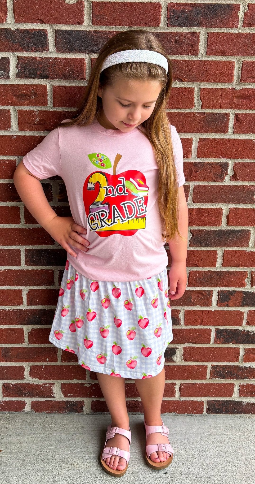 *Any Grade* Drama Llama Original Back to School Tees | Apple Grades with Cursive *multiple color options* - Toria's Den Boutique | Drama Llama Tees
