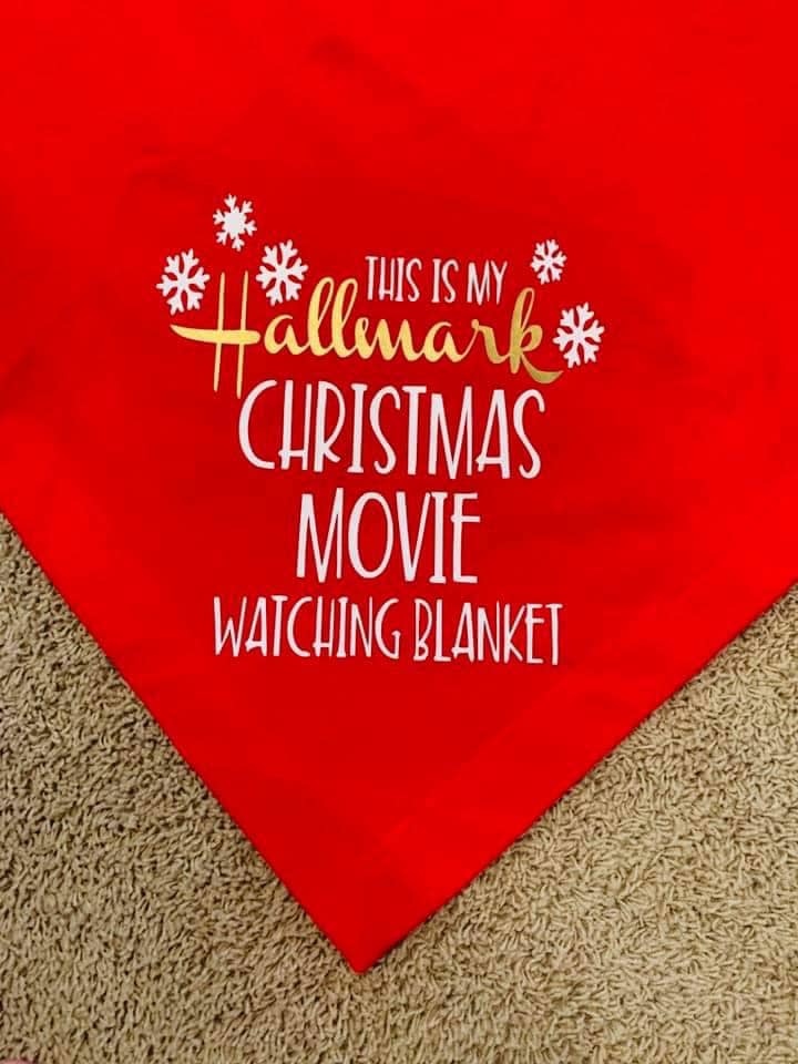 Christmas Movie Watching Blanket (hand pressed in shop) TAT ~2 weeks or less (Only 4 Left!!)