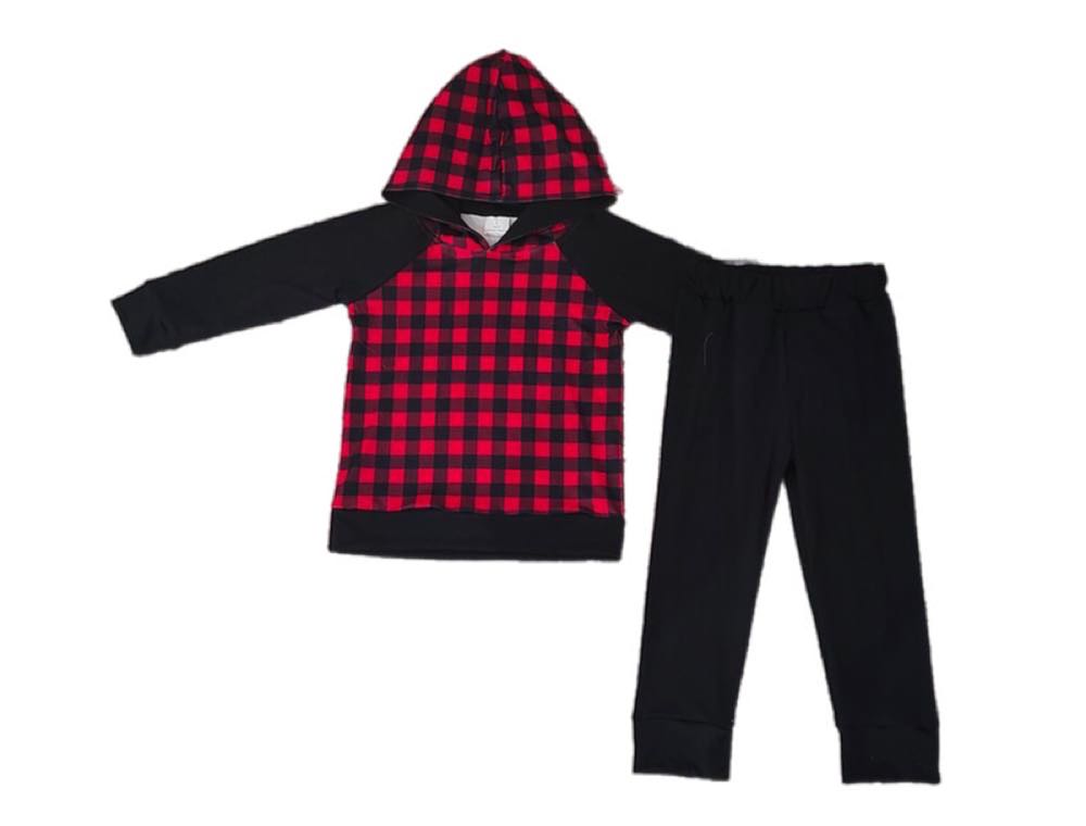 ᴡᴇᴇᴋʟʏ ᴘʀᴇ ᴏʀᴅᴇʀ Buffalo Plaid Hoodie and Joggers Set