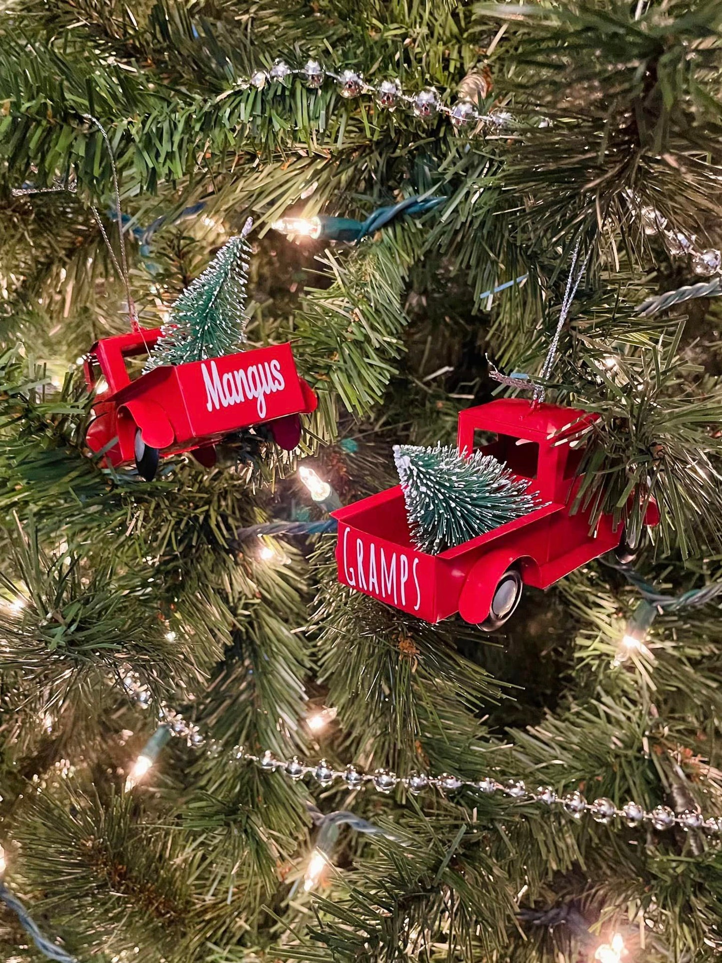Personalized Metal Tree Truck Ornaments