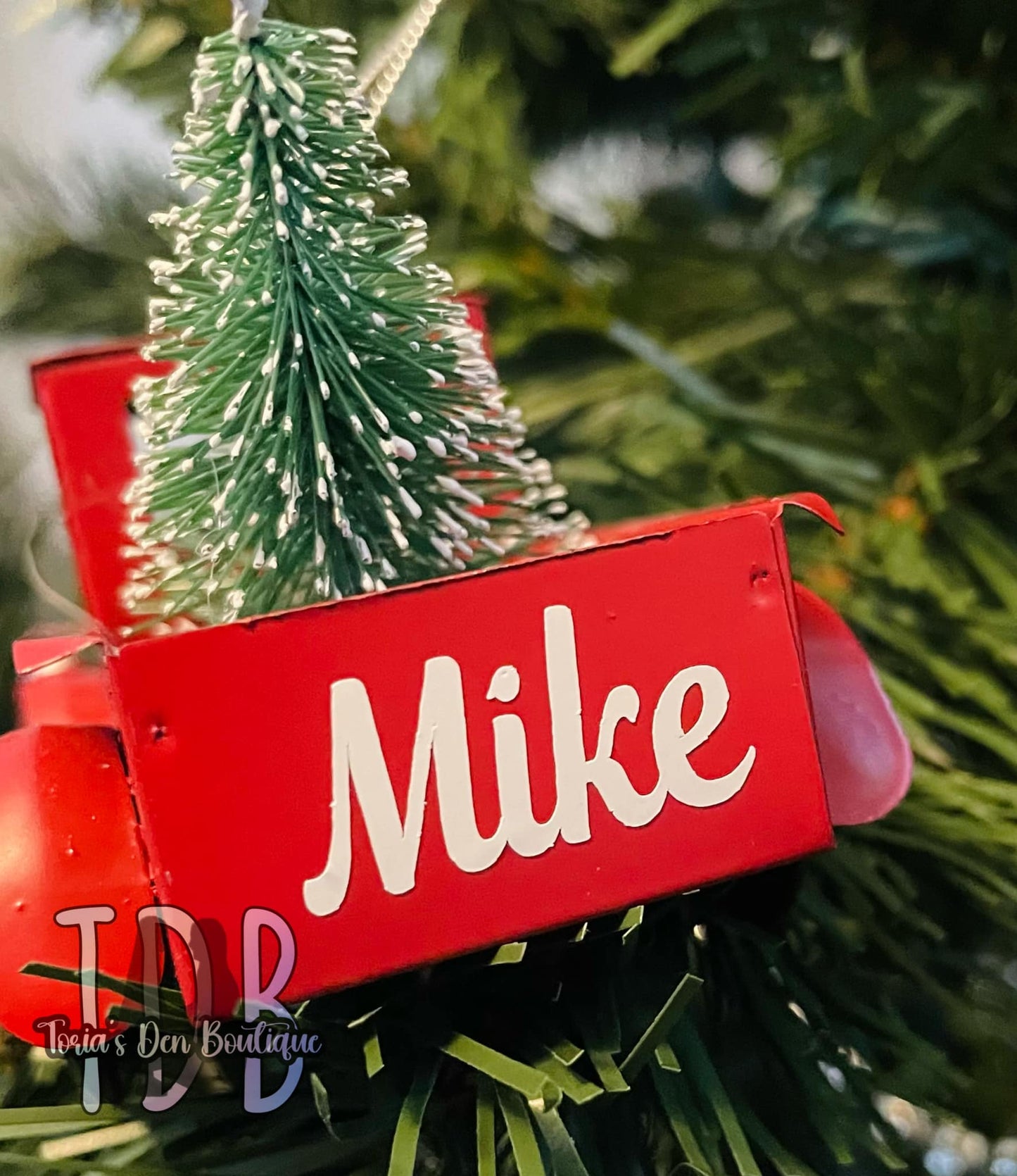 Personalized Metal Tree Truck Ornaments