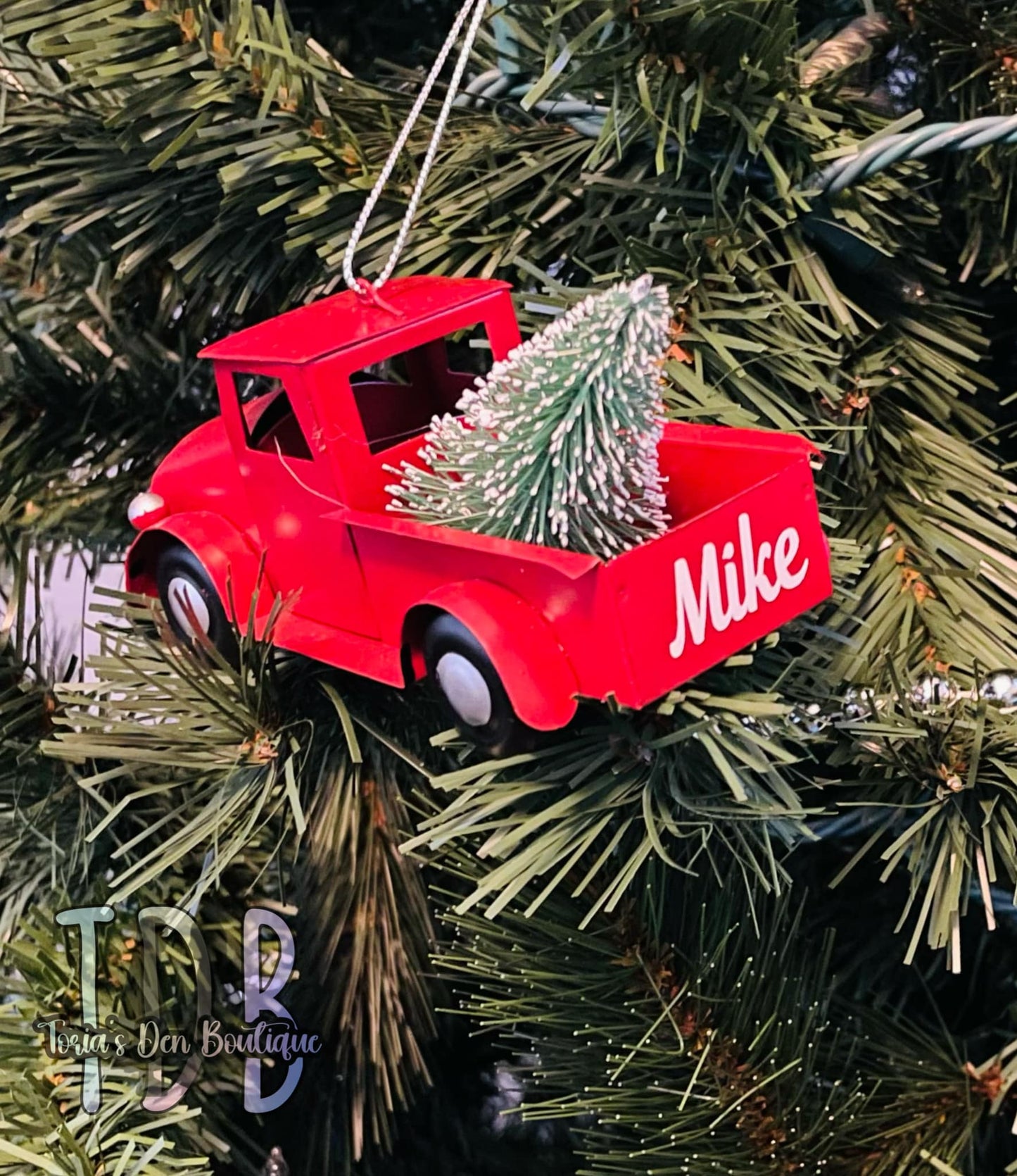 Personalized Metal Tree Truck Ornaments