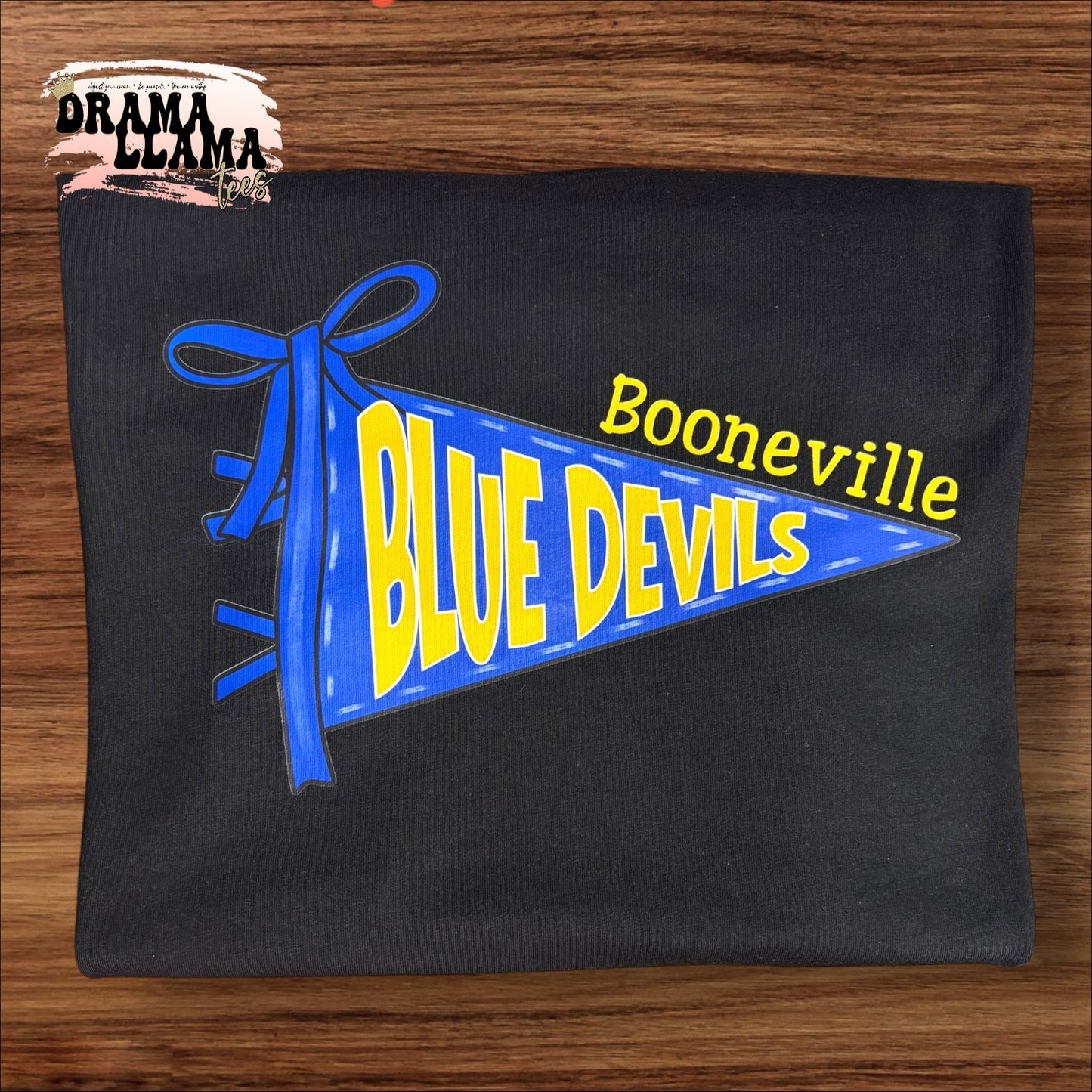Pennant WITH BOW Spirit COMFORT COLORS Tees | Put team name/info in note box!!