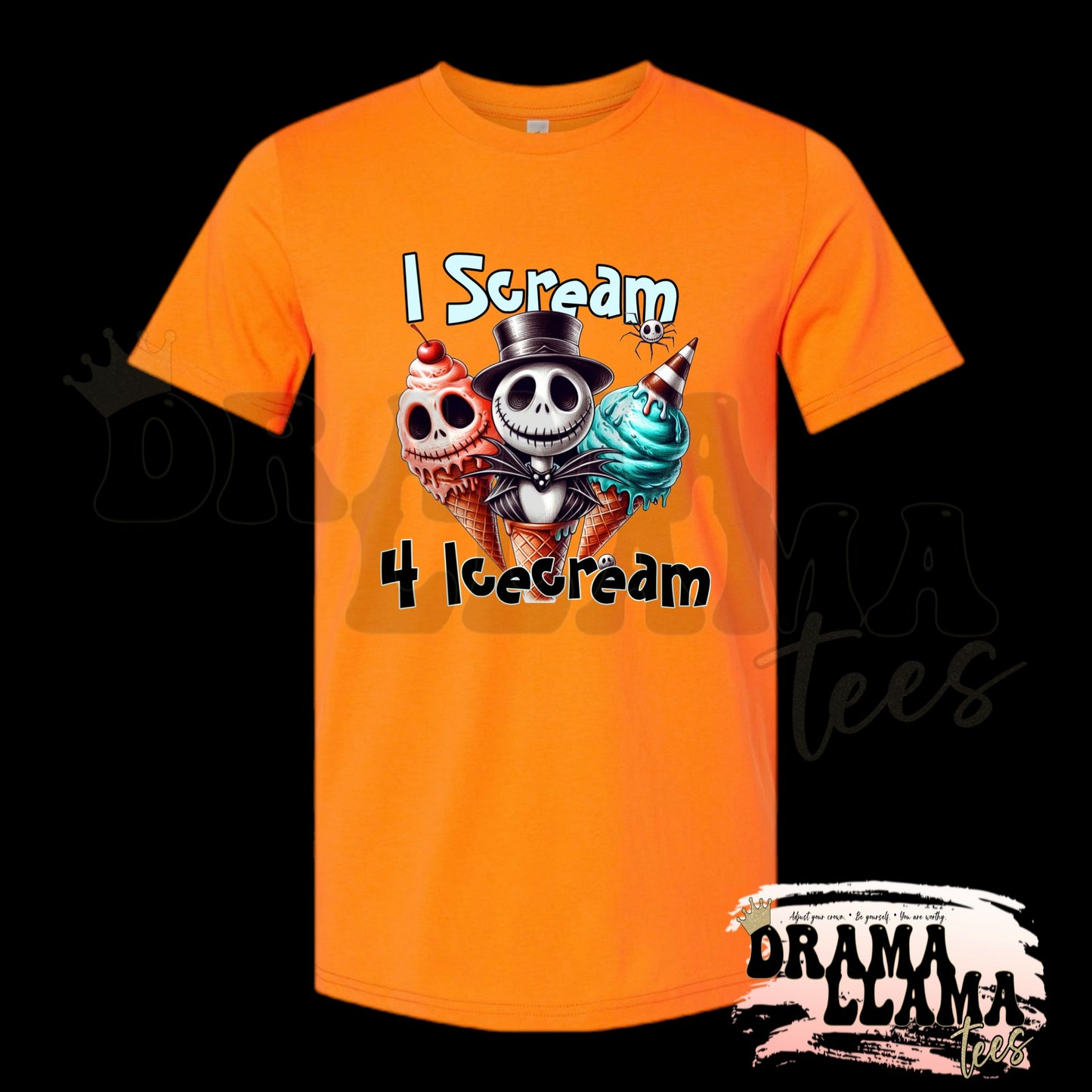 Adult Spooky Drop 1 Tees- NEON ORANGE
