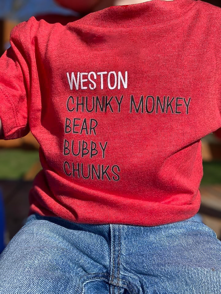 Nickname Tees- (Toddler Sizes)