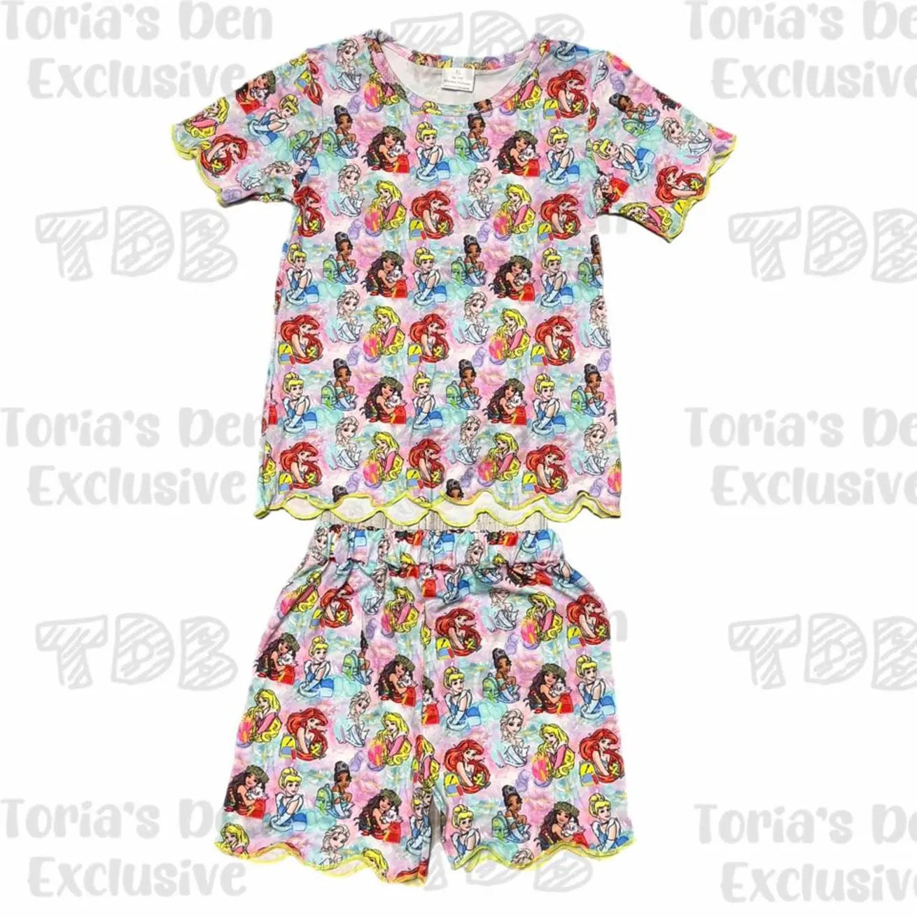 Royal Lounge Set with Lettuce Hem: Ready to Ship