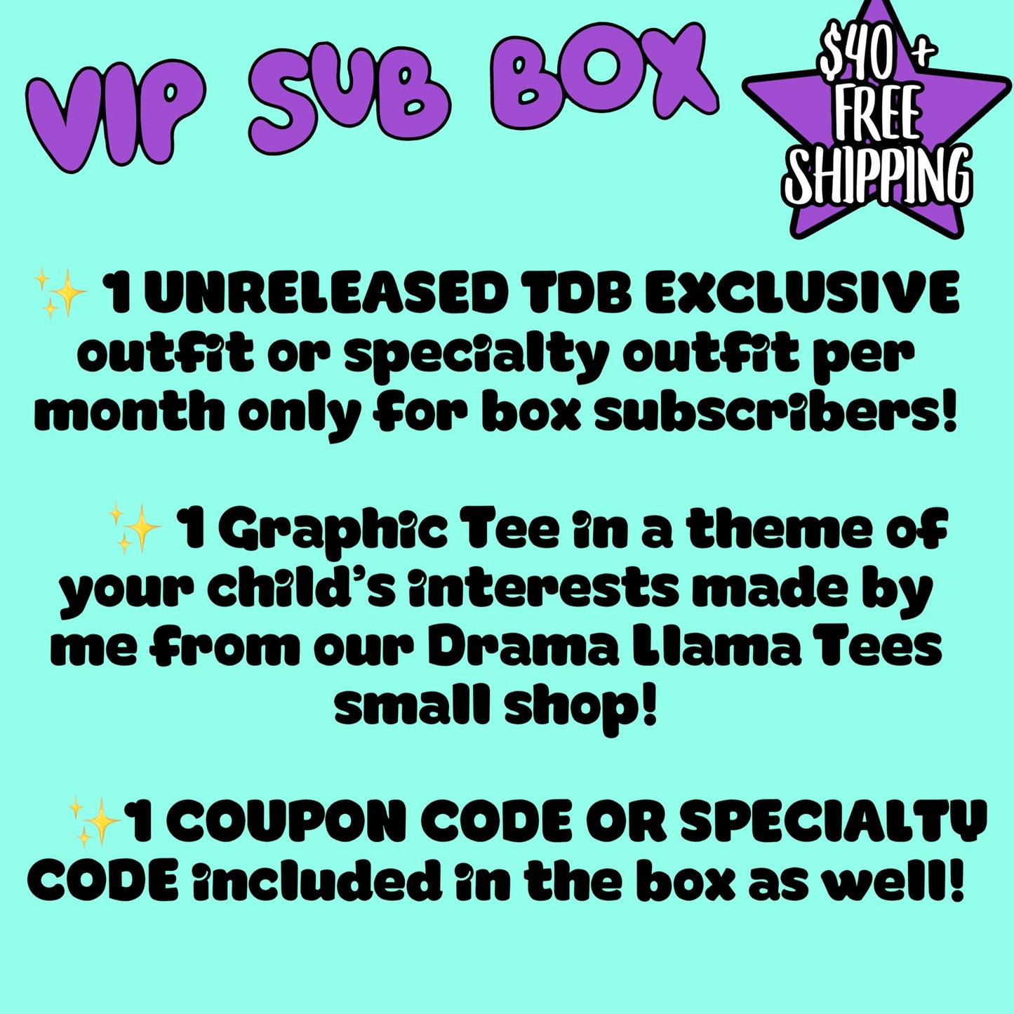 Subscription Boxes VIP Option (1 Unreleased Exclusive + 1 Graphic Tee + 1 Coupon Code) FREE SHIPPING!