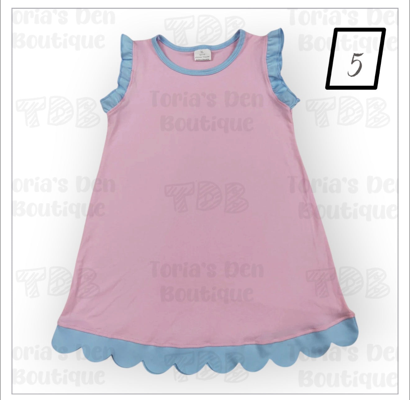 Scalloped Dresses | With or Without Personalization (Put Color Number in Note Box)