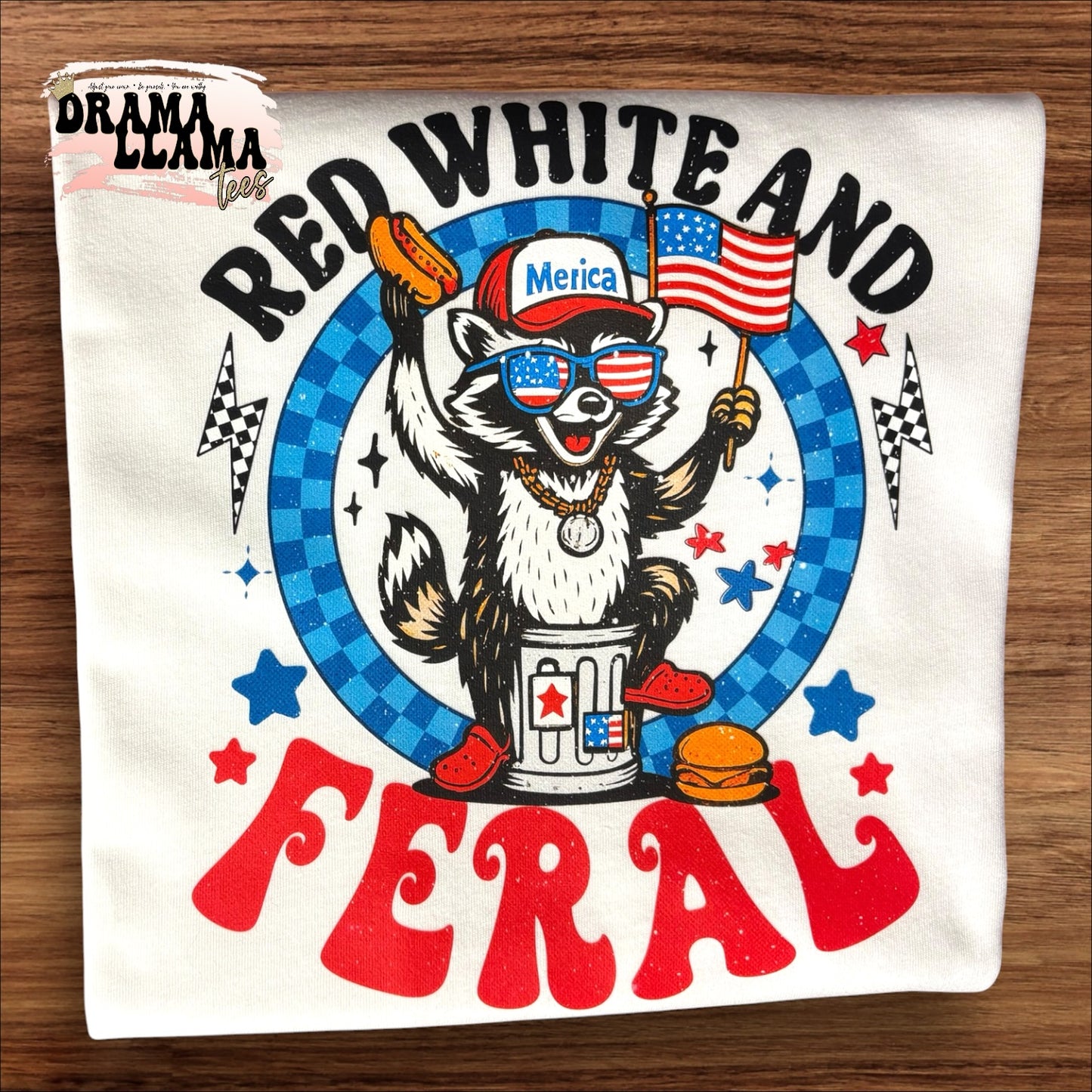 Red White and Feral 2 | RWB Tee Release 2026 | Free Shipping | Put Shirt Size in Note Box