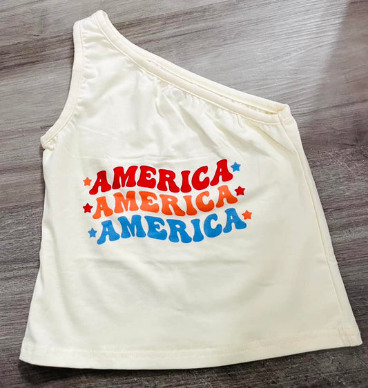 ʀᴇᴀᴅʏ ᴛᴏ ꜱʜɪᴘ! America 1 Shoulder Top