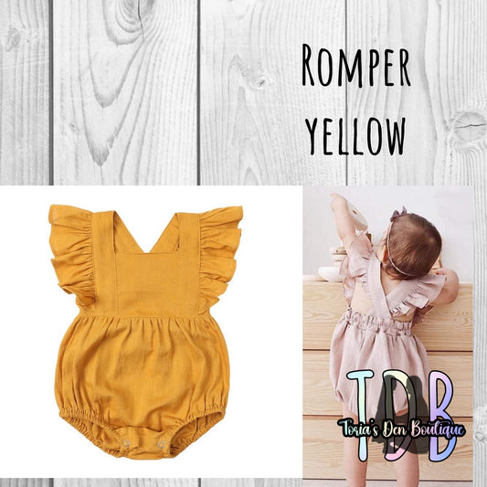 ᴡᴇᴇᴋʟʏ ᴘʀᴇ ᴏʀᴅᴇʀ Yellow Criss-Cross Romper