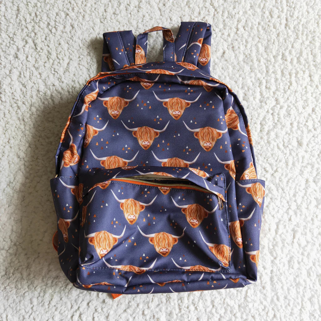 ᴡᴇᴇᴋʟʏ ᴘʀᴇ ᴏʀᴅᴇʀ Backpack- Blue Cow 10x14x4"