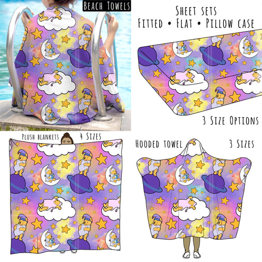 Hunny Bear Sleepy Time Personalized Items ~ Sheets, Pillowcases, Blankets, Towels ~