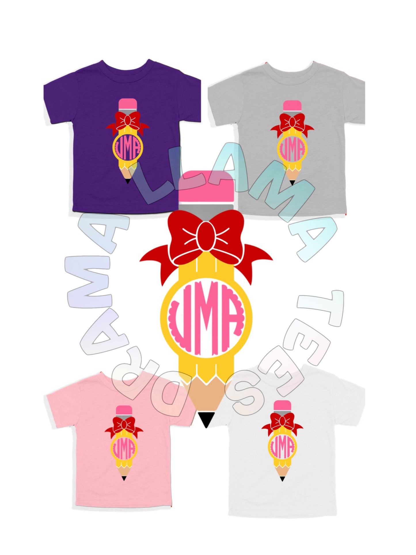 Bow Pencil Tees *multiple color options*