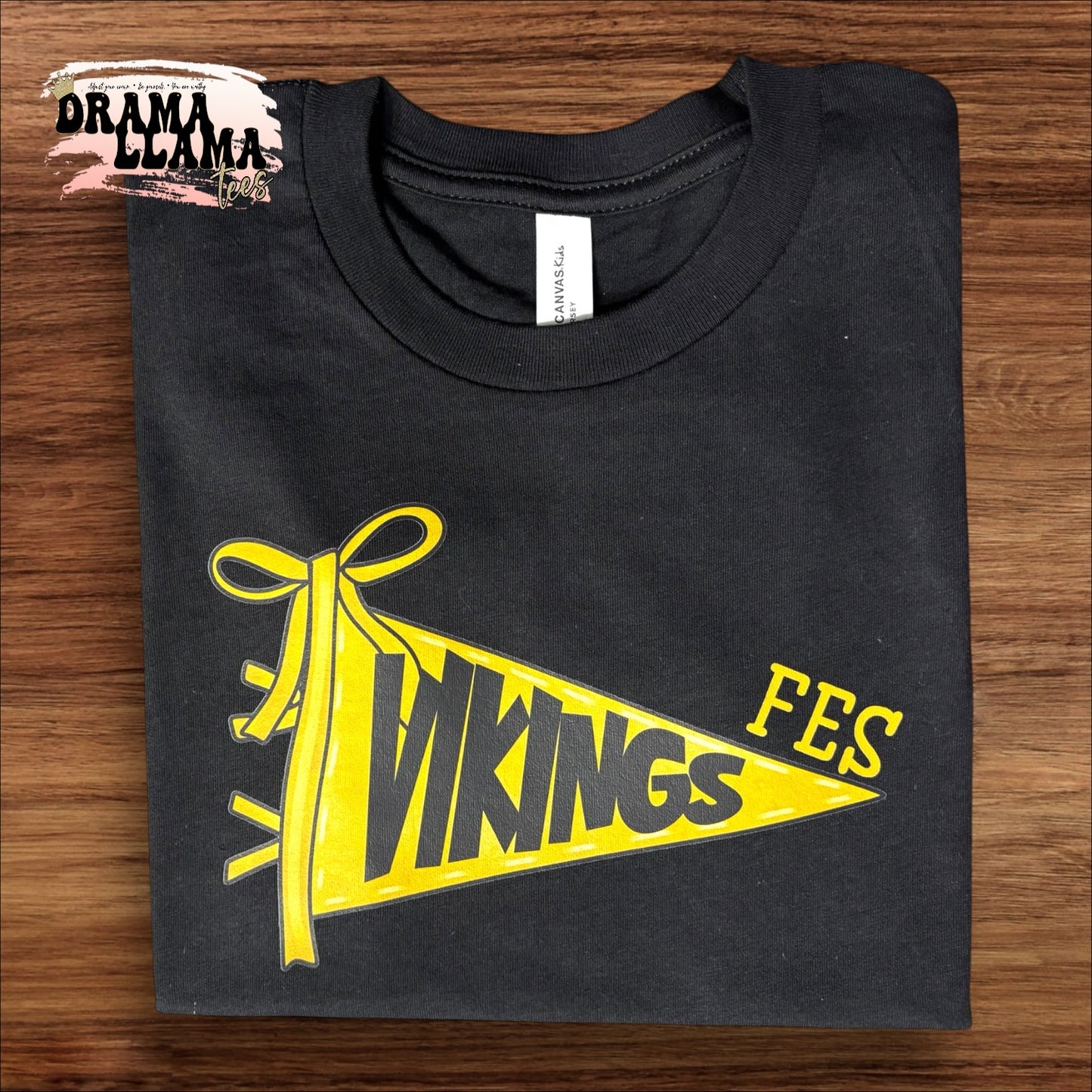 Pennant WITH BOW Spirit COMFORT COLORS Tees | Put team name/info in note box!!