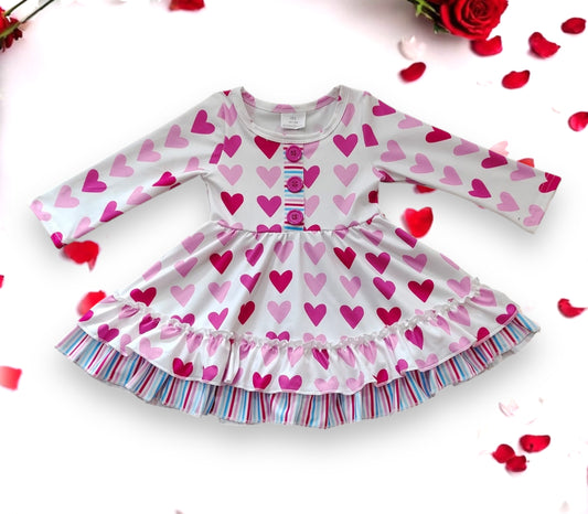 Hearts Layered Twirl Dress Pre-Order