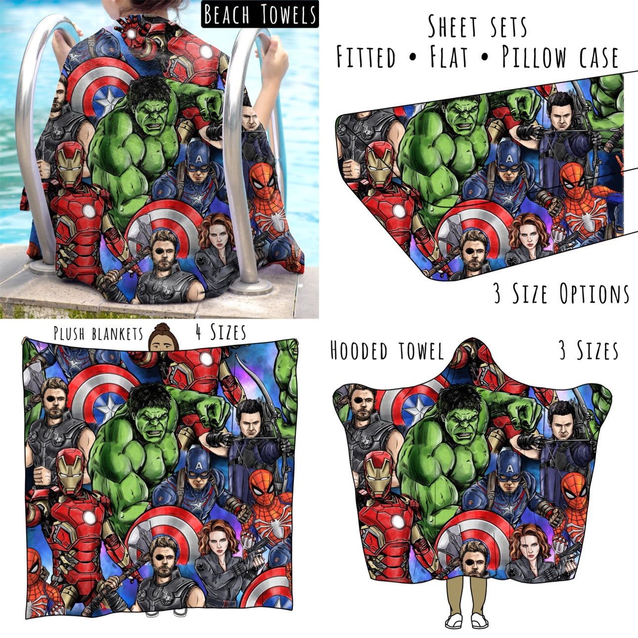 Heroes 1 Personalized Items ~ Sheets, Pillowcases, Blankets, Towels ~