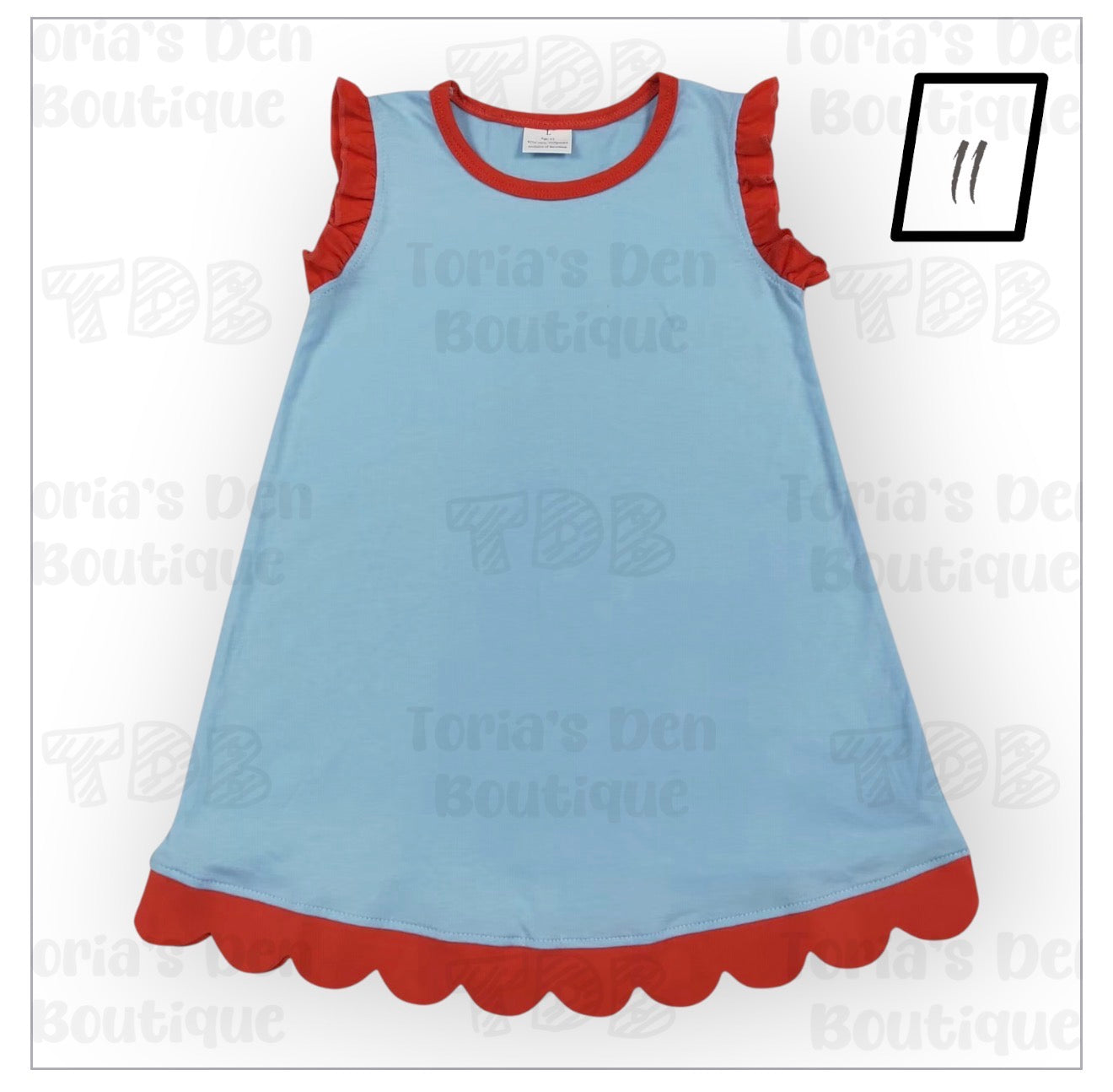 Scalloped Dresses | With or Without Personalization (Put Color Number in Note Box)
