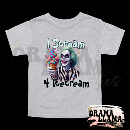 Toddler Spooky Drop 1 Tees- GREY