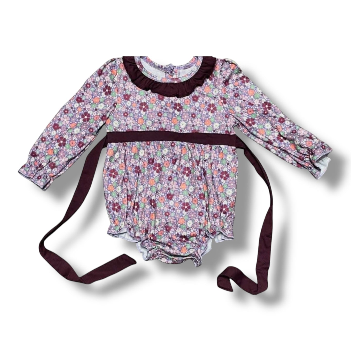 18mo  Floral Tie Back Romper with Snaps *CLOSEOUT SALE*