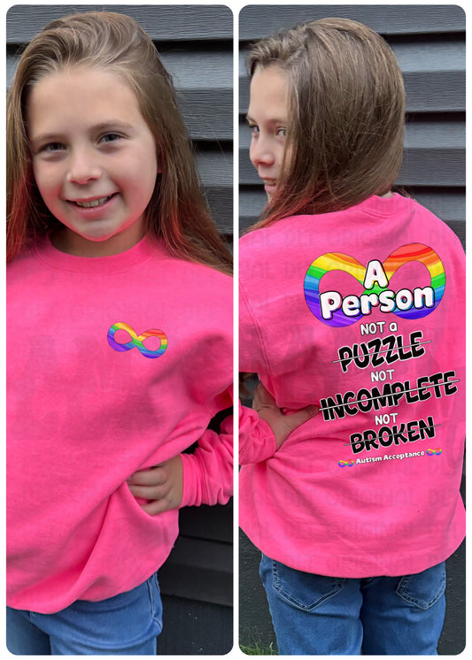 A Person NOT a PUZZLE Short Sleeves --Double-Sided--: Drama Llama Exclusive Design